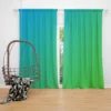 Green Blue Gradient Color Curtain