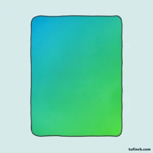 Green Blue Gradient Color Fleece Blanket 1