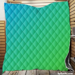 Green Blue Gradient Color Quilt Blanket