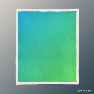 Green Blue Gradient Color Sherpa Fleece Blanket 1