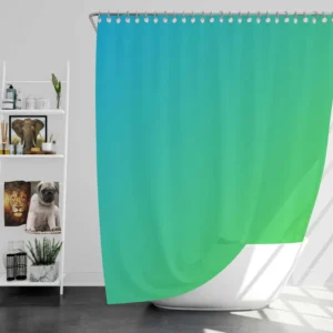 Green Blue Gradient Color Shower Curtain