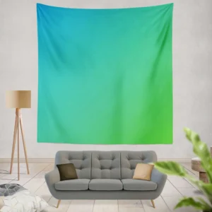 Green Blue Gradient Color Wall Tapestry