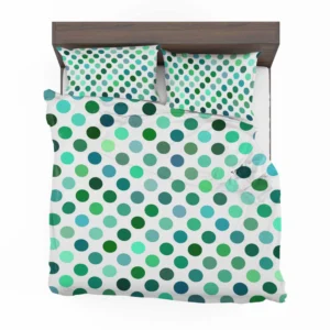 Green Blue Small Polka Dots Bedding Set 2