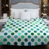 Green Blue Small Polka Dots Duvet Cover