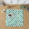 Green Blue Small Polka Dots Rug