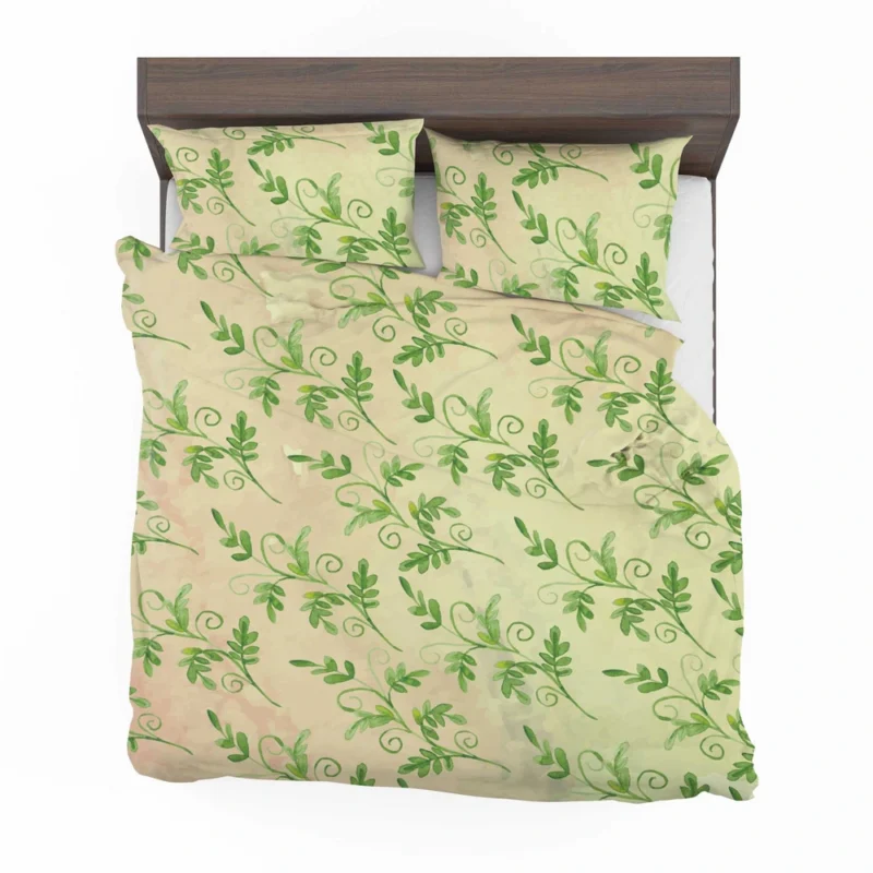 Green Botanical Leaf Design Bedding Set 2