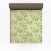 Green Botanical Leaf Design Fitted Sheet