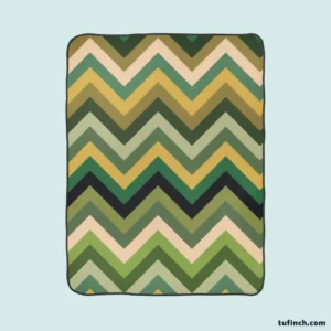 Green Chevron Pattern Fleece Blanket 1