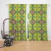 Green Circle Ethnic Pattern Curtain