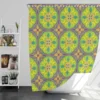 Green Circle Ethnic Pattern Shower Curtain