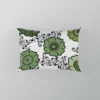 Green Flowers Pattern Pillow Case