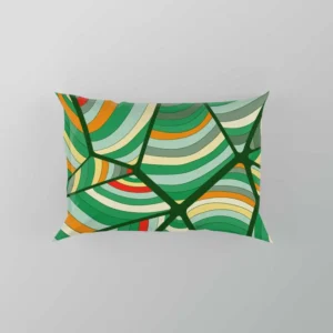 Green Geometric Shapes Freehand Pillow Case