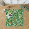 Green Geometric Shapes Freehand Rug