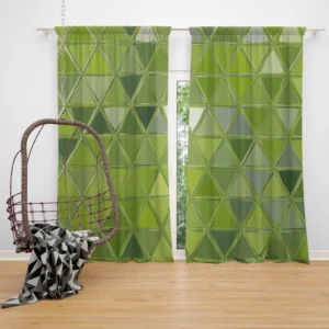 Green Glass Effect Triangle Curtain