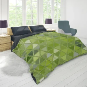 Green Glass Effect Triangle Duvet Cover 1