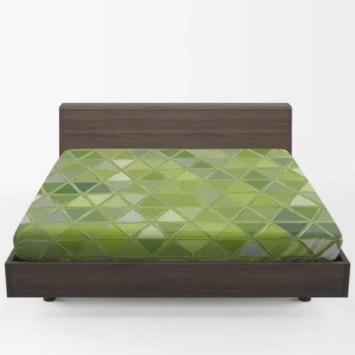 Green Glass Effect Triangle Fitted Sheet 1