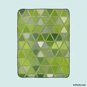 Green Glass Effect Triangle Fleece Blanket 1