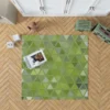 Green Glass Effect Triangle Rug