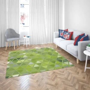 Green Glass Effect Triangle Rug 2