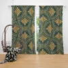 Green Gold Deco Damask Pattern Curtain