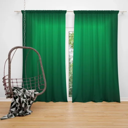 Green Gradient Pattern Curtain