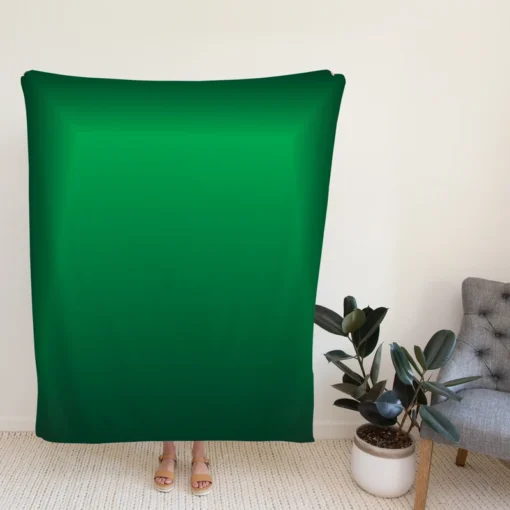 Green Gradient Pattern Fleece Blanket