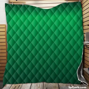 Green Gradient Pattern Quilt Blanket