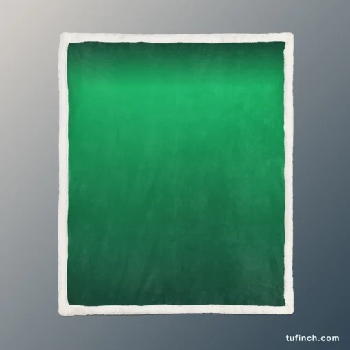 Green Gradient Pattern Sherpa Fleece Blanket 1