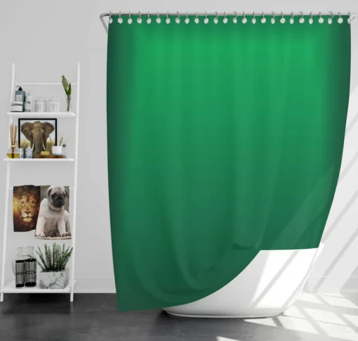 Green Gradient Pattern Shower Curtain