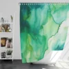 Green Ink Fluid Art Design Shower Curtain