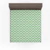 Green Lines Chevron Design Fitted Sheet