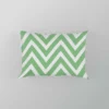 Green Lines Chevron Design Pillow Case