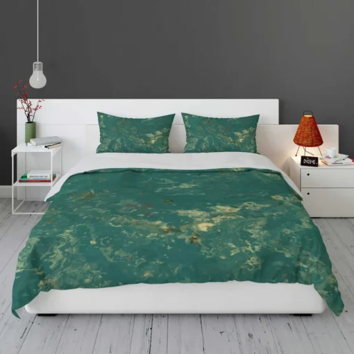 Green Marble Texture Design Bedding Set 1