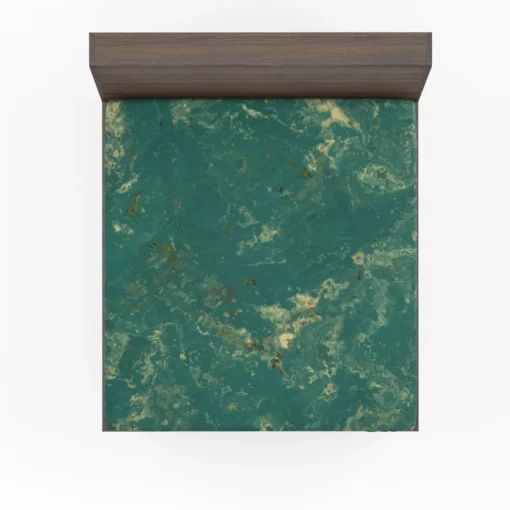 Green Marble Texture Design Fitted Sheet