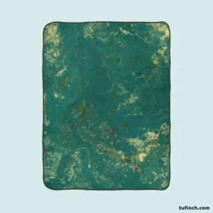 Green Marble Texture Design Fleece Blanket 1