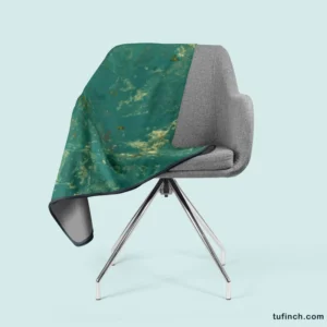 Green Marble Texture Design Fleece Blanket 2