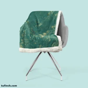 Green Marble Texture Design Sherpa Fleece Blanket 2