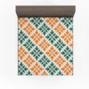 Green Orange Ikat Pattern Fitted Sheet