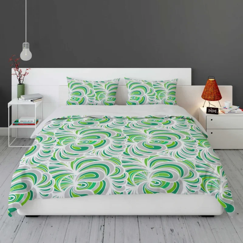 Green Paisley Mix Abstract Pattern Bedding Set 1