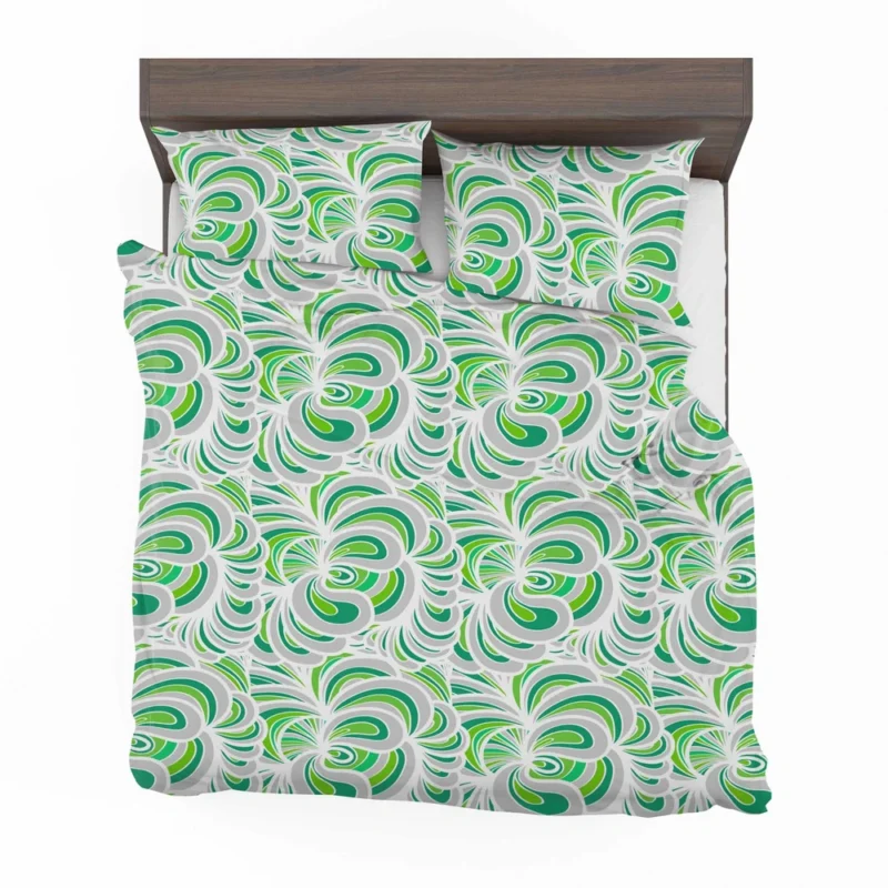 Green Paisley Mix Abstract Pattern Bedding Set 2