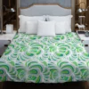 Green Paisley Mix Abstract Pattern Duvet Cover