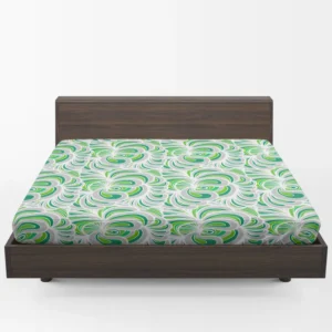 Green Paisley Mix Abstract Pattern Fitted Sheet 1