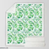 Green Paisley Mix Abstract Pattern Sherpa Fleece Blanket