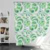 Green Paisley Mix Abstract Pattern Shower Curtain