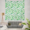 Green Paisley Mix Abstract Pattern Wall Tapestry