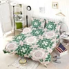 Green Pink Unique Floral Design Bedding Set