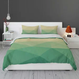 Green Polygonal Background Design Bedding Set 1