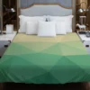 Green Polygonal Background Design Duvet Cover