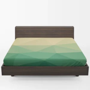 Green Polygonal Background Design Fitted Sheet 1