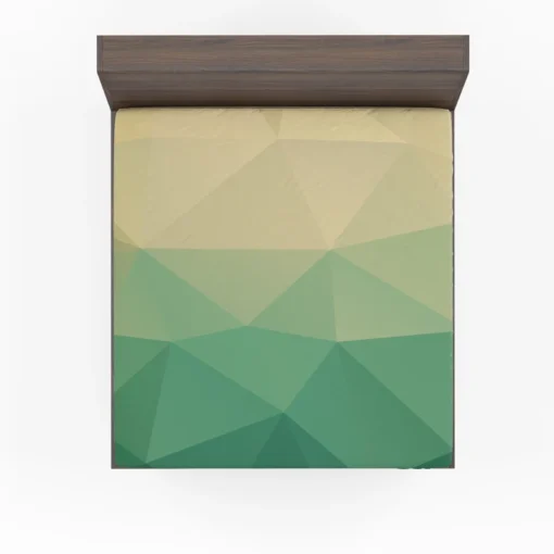 Green Polygonal Background Design Fitted Sheet